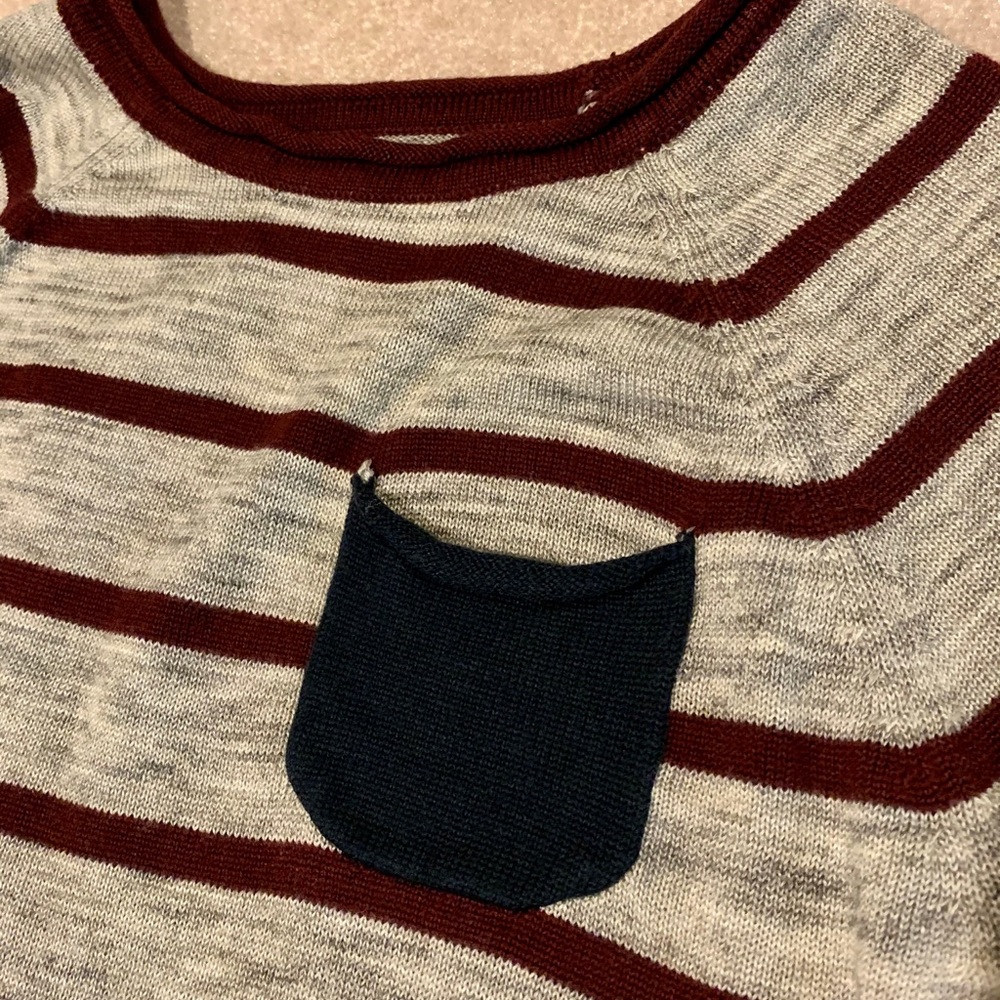 Sovereign Code grey/maroon sweater - Picture 2 of 5